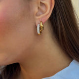 Pavé Chunky Hoops Gold