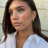 Large Huggie Hoop Earrings Gold