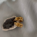 Medium Texture Earrings Gold