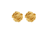 Hand picked Rose Earrings Gold