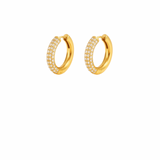 Pavé Chunky Hoops Gold
